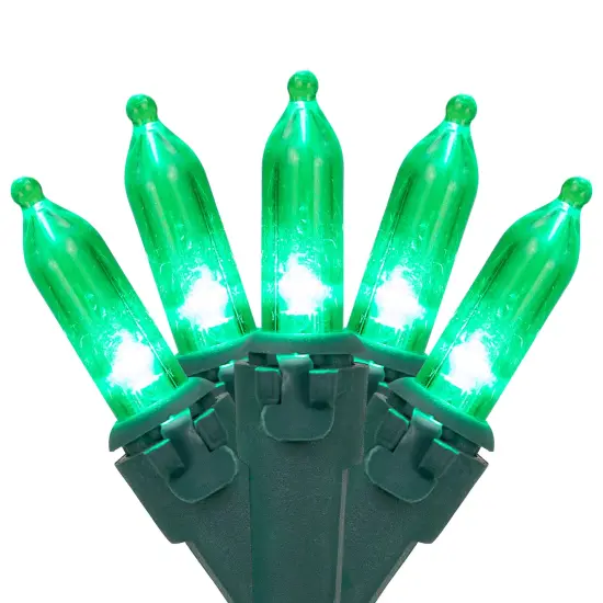 Northlight LED Mini Christmas Lights - Green - 16.25' Green Wire - 50ct {3}