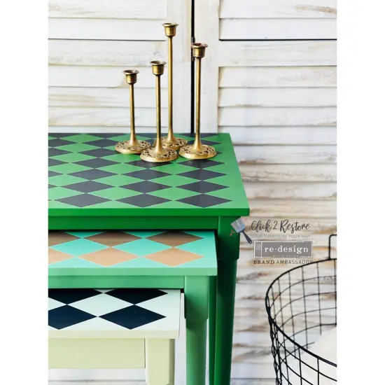 Redesign With Prima Decor Transfers - Gold Harlequin - total sheet size 24"x 35" , cut into 2 sheets 655350657741 {3}