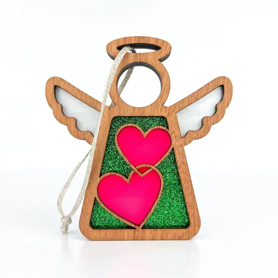 3.5" (H) Limited Edition Mother's Angels&reg; - Handcrafted in Texas - Mother's Angels&reg; Christmas Angel Wings Figurine {1}