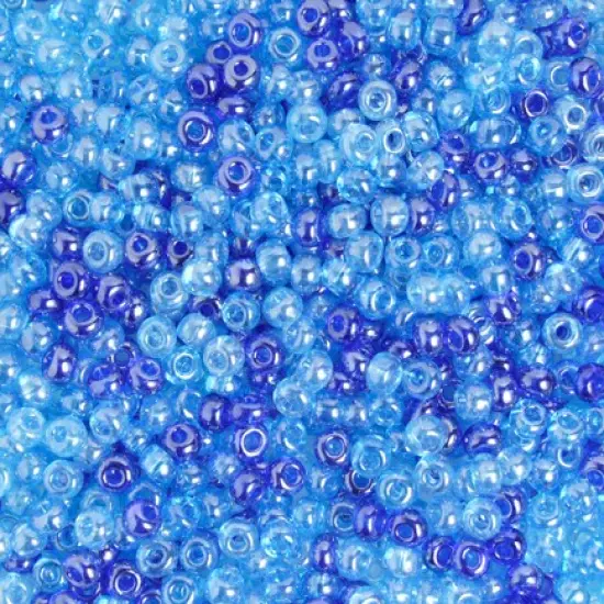 John Bead 2/0 Mixed Czech Glass Seed Beads, 500g Topaz Luster Mix {2}