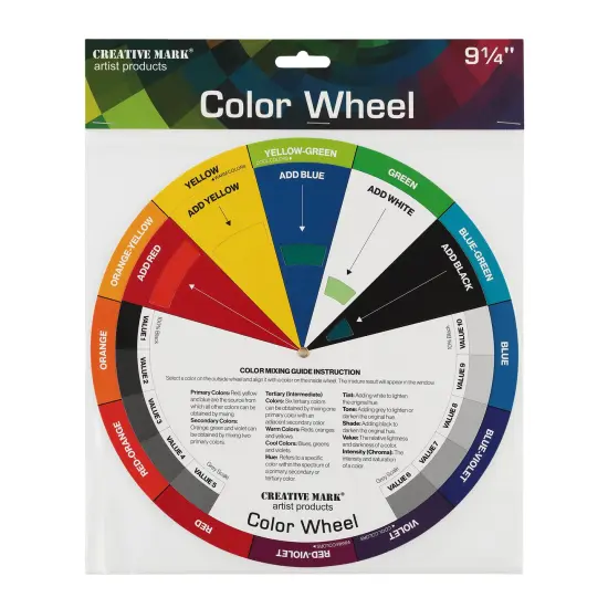 Creative Mark Double-Sided Color Wheel Mixing Guide 9.25", 60 Colors, Munsell System Based, for Artists, Professionals, Students, Teachers {6}