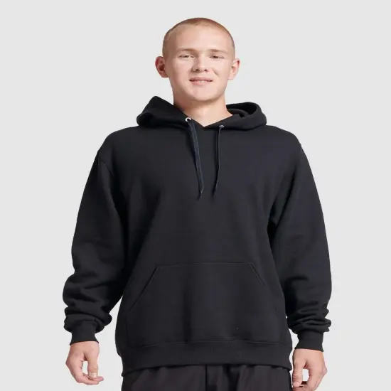 JERZEES&reg; Eco Premium Blend Ring-Spun Hooded Sweatshirt Black ink {1}
