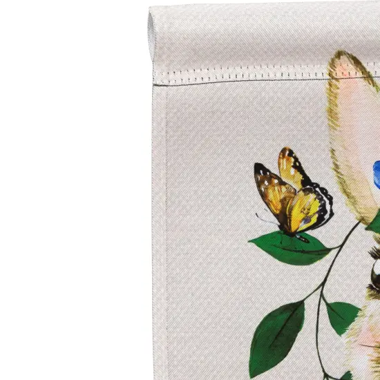 Northlight Bunny and Butterflies "Welcome Easter" Floral Outdoor Garden Flag 18" x 12.5" Beige {6}