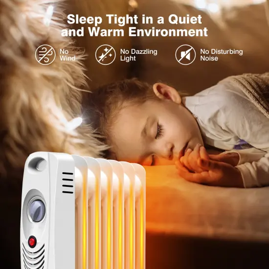 700 W Portable Mini Electric Oil-Filled Radiator Heater {3}
