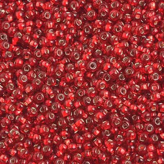 John Bead 10/0 Silver Lined Czech Glass Seed Beads, 500g Light Red {1}