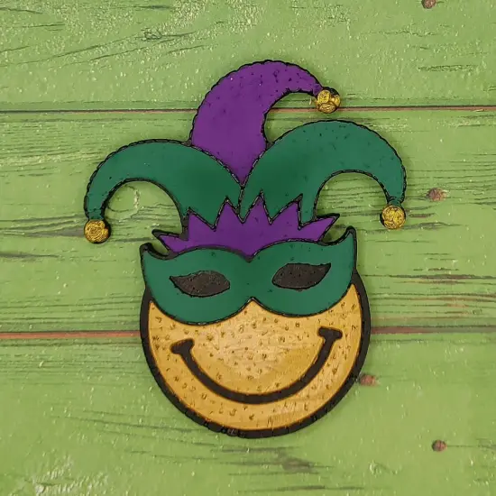 Mardi Gras Smiley Silicone Freshie Mold {2}