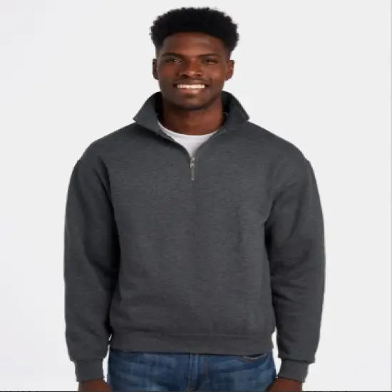 JERZEES&reg; Super Sweats Nublend Quarter-Zip Cadet Collar Sweatshirt J. navy {2}