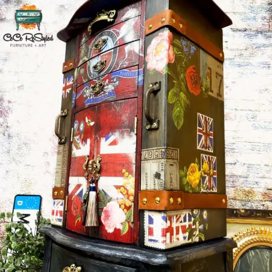 Redesign With Prima Decor Transfers - London Love - total sheet size 24"x 35" , cut into 2 sheets 655350656485 {3}