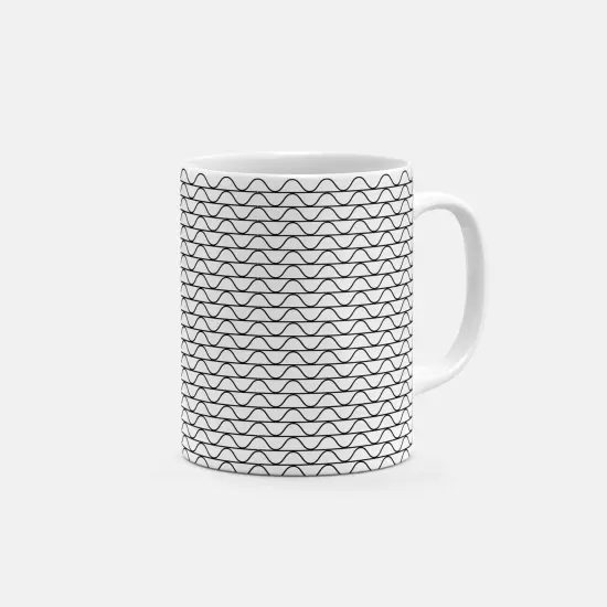 Mnml Wire Wave Pattern 11 Oz Mug {1}