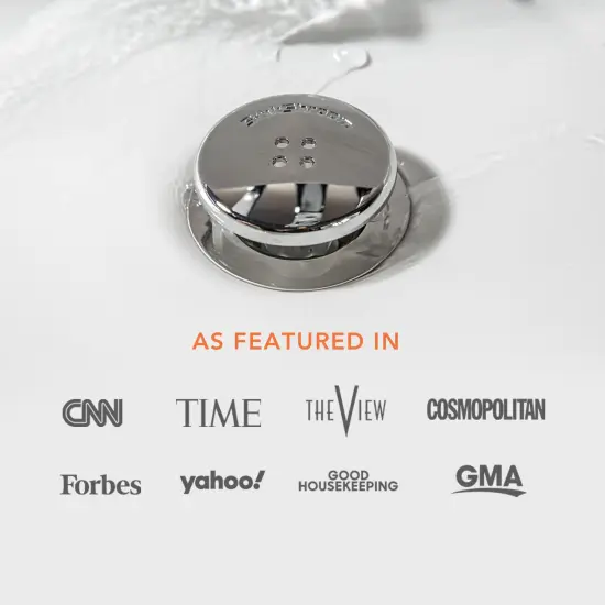 Revolutionary Bathroom Sink Drain Protector Hair Catcher, Strainer, Snare, Sinkshroom Chrome Edition, 1" -1.4" {6}