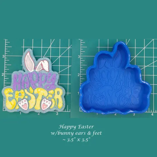 Happy Easter Silicone Freshie Mold {1}