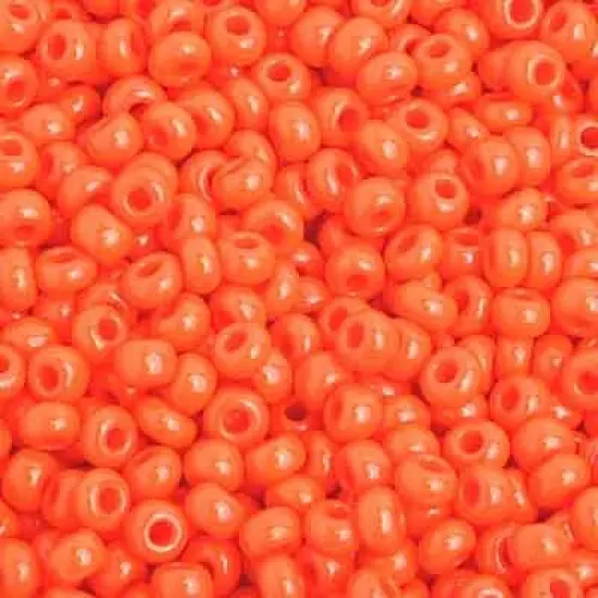 John Bead 8/0 Opaque Czech Glass Seed Beads, 500g Orange {1}