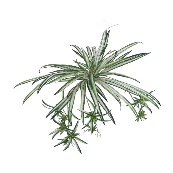 Spider Fern Plant with 60 Lifelike Silk Fronds, 32" Wide, Faux Greenery by Floral Home&reg; {1}