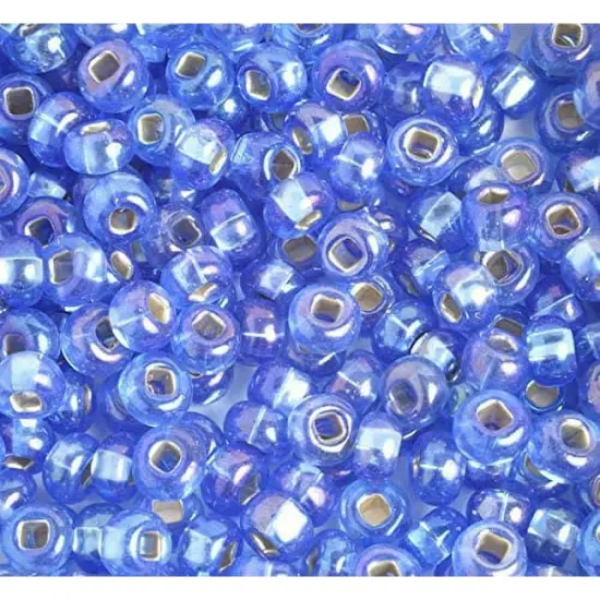 John Bead 2/0 Silver Lined Czech Glass Seed Beads, 500g Tr. Lt Blue AB {1}