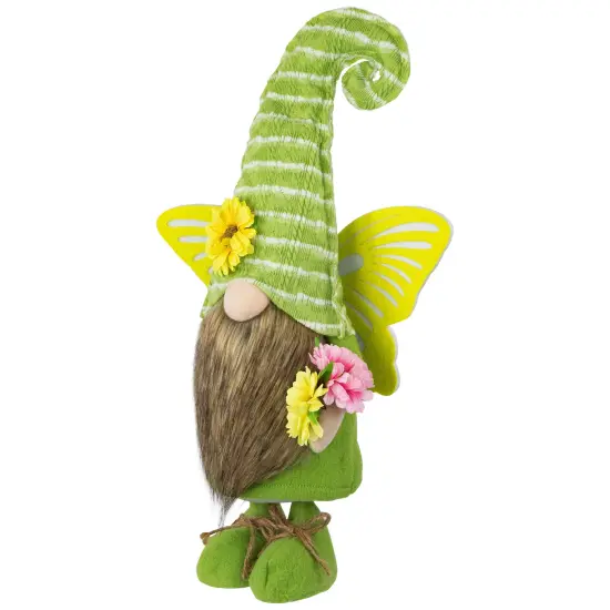 Northlight Butterfly Gnome Spring Figurine - 16" - Green and Yellow {4}