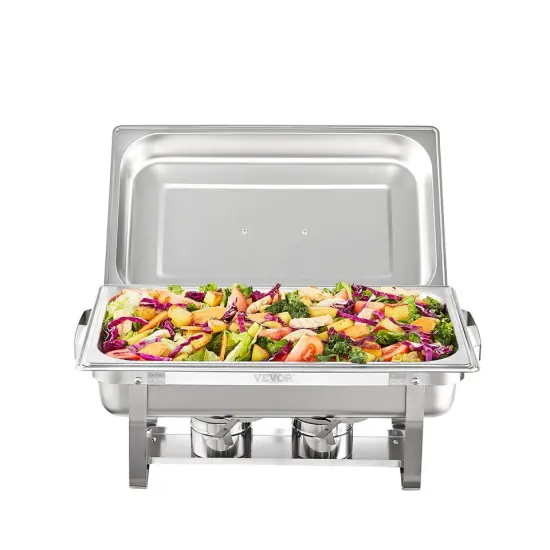 2 PCS Full and Half-Size Rectangle Chafing Dish Set {2}