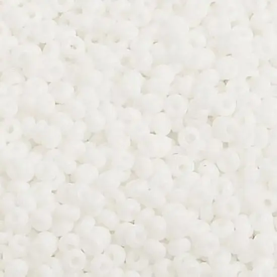 John Bead 10/0 Opaque Czech Glass Seed Beads, 500g White {1}
