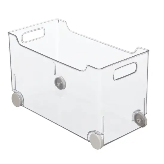 mDesign Plastic Kitchen Storage Bin, Rolling Wheels/Handles {5}