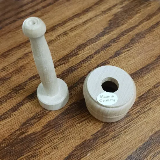 Salewsky Jurgen Small Butter Mold with Plunger - German Made Hardwood to Make Your Own Butter Pats {3}