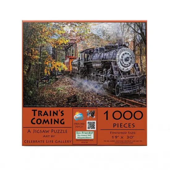Sunsout Train's Coming 1000 pc Jigsaw Puzzle 30121 {3}