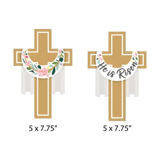 Big Dot of Happiness Religious Easter - Cross Decorations DIY Christian Holiday Party Essentials - Set of 20 {7}