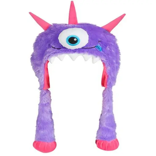 Halloween Character Cute Purple Monster Plush Hat Costume Accessory {1}