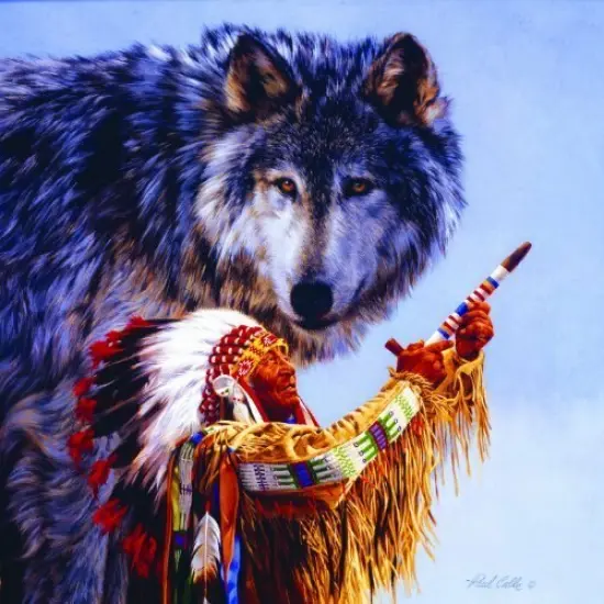 Sunsout O Spirit of the Wolf 500 pc Jigsaw Puzzle 49718 {1}
