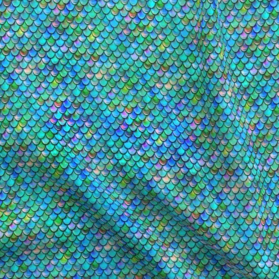 Various Fabrics by the Yard or Fat Quarter Mermaid Scales Fish Ocean Mermaids Aquatic Custom Printed Fabric by Spoonflower {5}