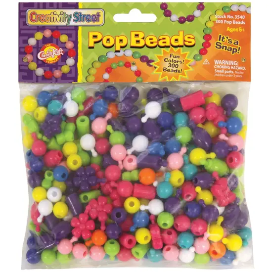 Creativity Street Pop Beads 300/Pkg-Assorted Shapes {1}