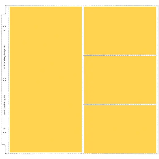 Doodlebug Page Protectors 12"X12" 12/Pkg-(1) 6"X12" & (3) 6"X4" Pockets {1}