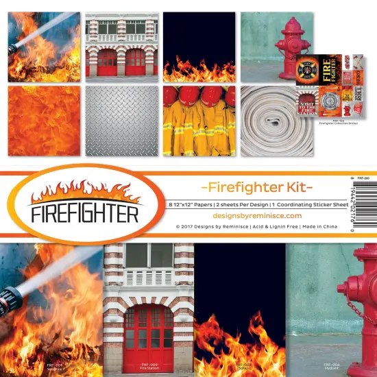 Reminisce Collection Kit 12"X12"-Firefighter {1}