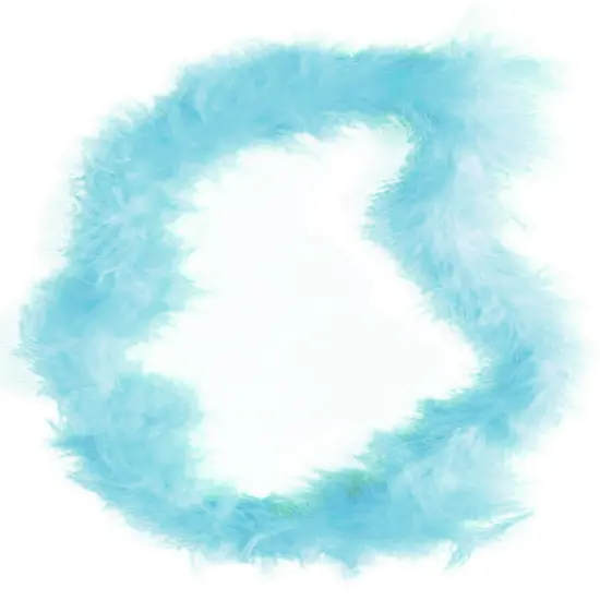 36" Teal Blue Hawaiian Fluffy Boa Lei Necklace Rave Diva Costume Accessory {1}