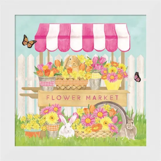 Hoppy Spring VI by Tara Reed 14" x 14" Framed Wall Art {1}