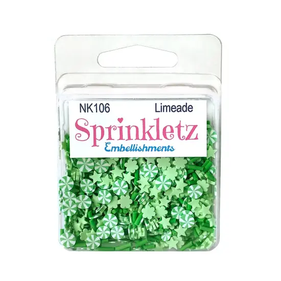 Buttons Galore Sprinkletz Embellishments for Crafts, Tiny Polymer Clay Shapes & Unique Designs - Limeade - 3 Pack {2}