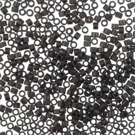 Miyuki Delica Seed Bead 11/0 Matte Charcoal Glazed Luster {2}
