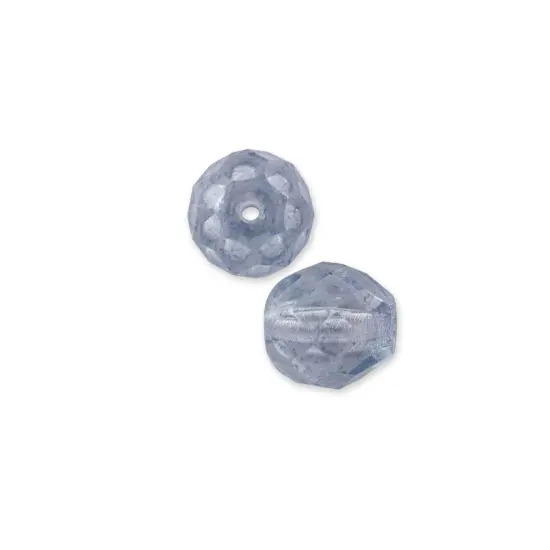 Blue Luster Czech Fire Polished Rounds 6mm (Package of 10) {1}