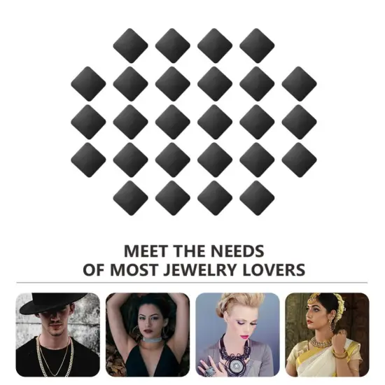 Anti Tarnish Strips Paper Tabs: Jewelry Tarnish Protector Square Black 100pcs for Jewelry Necklace Bracelet Earring Storage {5}