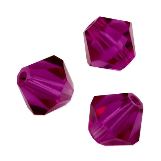 Preciosa Crystal Bicone Bead 6mm Fuchsia (Package of 40) {1}