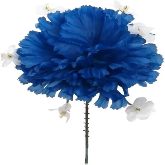Gorgeous 100 Royal Blue Carnations & Baby's Breath - 4.5" Faux Flowers - Perfect for Weddings, Home Decor, and DIY Arrangement, Floral Home by Artificial Flowers {1}