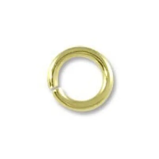 JewelrySupply Jump Ring - Open 4mm Gold Plated (100-Pcs) {1}