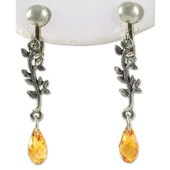 Leaf Connector 24x8mm Pewter Antique Gold Plated {2}