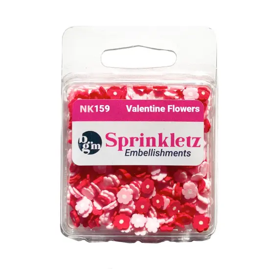 Buttons Galore Sprinkletz Embellishments for Crafts, Tiny Polymer Clay Shapes & Unique Designs - Valentine Flowers- 3 Pack {2}