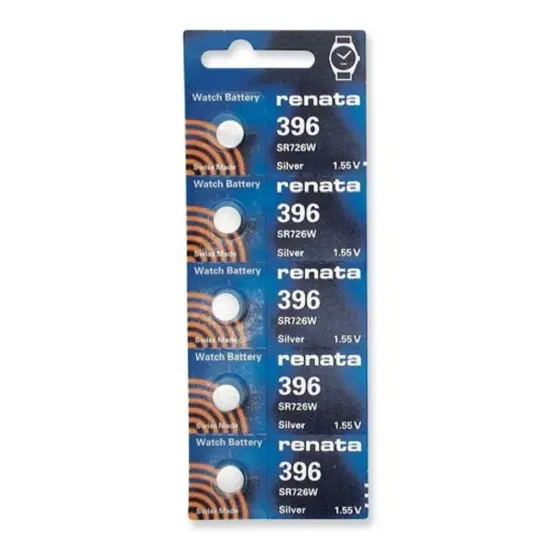 Renata Watch Battery Swiss Made Renata 396 or SR726SW Or AG2 1.5V (3 Batteries, 396 or SR 726 SW) {2}