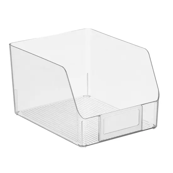 mDesign Wide Plastic Food Storage Bin with Label Holder {4}