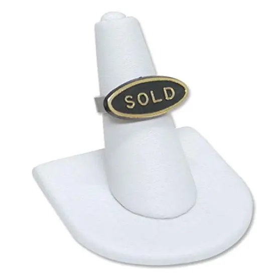 White Ring Finger Jewelry Display - U Shape Base {1}