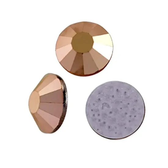 Preciosa Crystal VIVA12 Hotfix Rhinestone 3mm (SS12) Crystal Capri Gold (Package of 50) {1}