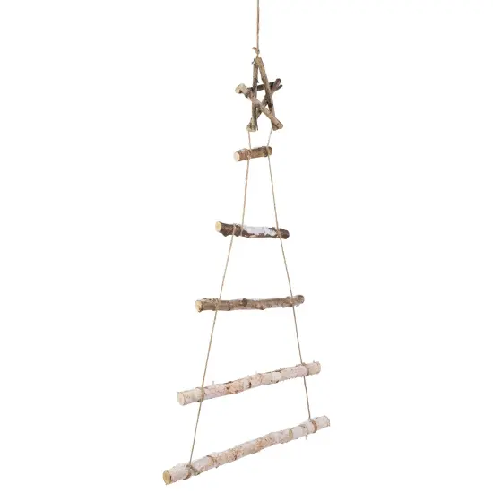 Northlight 34" Natural Twig Tree with Star Wall Hanging Christmas Decoration Brown {7}