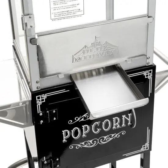 Olde Midway Vintage Style Popcorn Machine Maker Popper with Cart and 10-Ounce Kettle {6}
