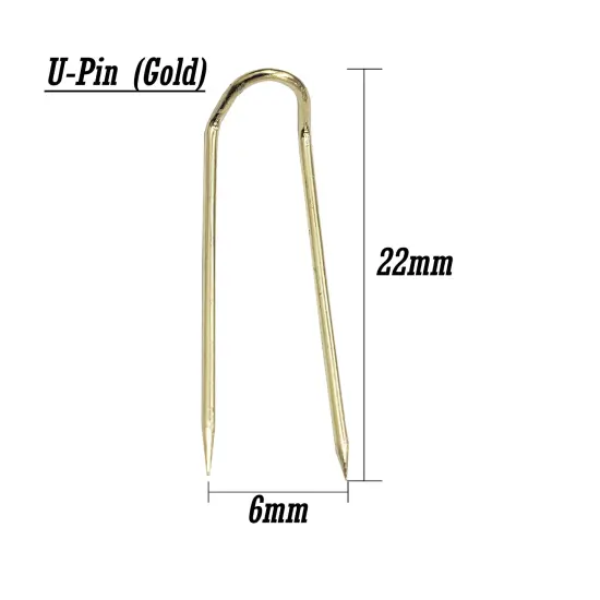 U-Pins, U Shape Jewelry Display Chain Pad Showcase (Pack of 100, Gold) {3}