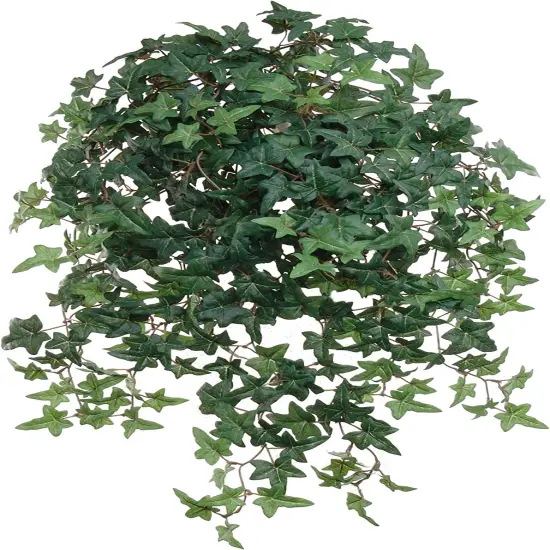 Set of 2: Hanging English Ivy Bushes with 450 Lifelike Silk Leaves | 27-Inch | UV Resistant | Indoor/Outdoor Use | Faux Greenery | Home & Office Decor, Floral Home by Artificial Flowers {1}